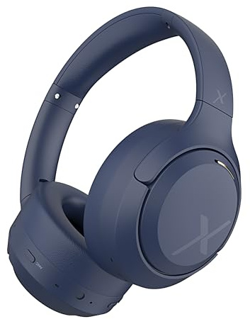 Riwbox Hybrid Active Noise Cancelling Headphones,Wireless Over Ear Bluetooth Headset,60H Playtime,Hi-Res Audio, Foldable,Bluetooth V5.4,Comfort&Immersion for Work,Commuting (Blue)