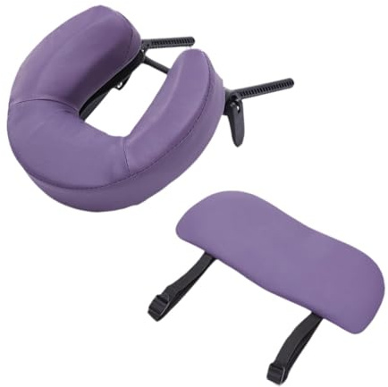 harayaa Table de Massage, Berceau et Coussin pour Le Visage, Oreiller Multifonction Robuste avec Accoudoirs pour Matelas, Violet