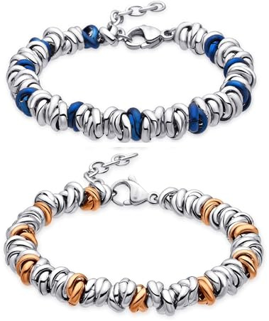 Dada Gioielli - Bracelet femme nœuds tressés en acier disponible en différentes couleurs