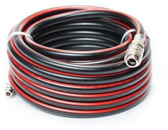 Tubo flessibile per aria compressa in PVC retinato Ø 8 x 13 mm lunghezza 20 mt con raccordi ad attacco rapido universale