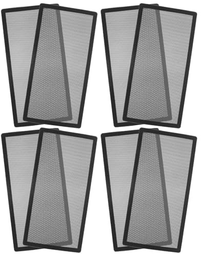 VILLFUL 8 Cubiertas Magnéticas para Rejilla de Ventilación, Malla de Pvc Negro, Filtración para Techo, Pared y Baño, Fácil Instalación | Pvc Negro, Instalación Magnética Sencilla, Uso Versátil en Baño Estancia del Hogar