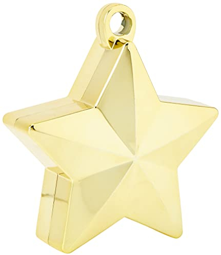 Gold Star - Pesi per palloncini elettroplaccati (170 g), confezione da 1, perfetti per eventi e feste