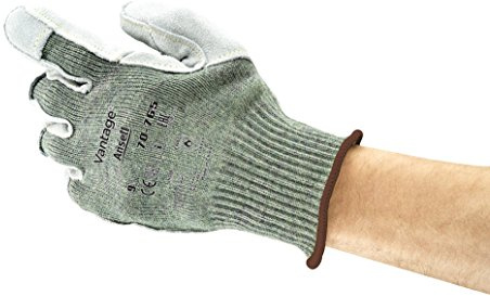 Ansell ActivArmr 70-765 Guante de Trabajo, Protección contra Cortes y Mecánica, Verde, Talla L (12 Pares)