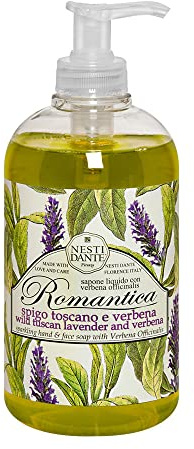 Nesti Dante Romantica Wild Tuscan Lavender &Verbena (Liquid Soap/Flüssigseife 500 ml, Unisex, für alle Hauttypen geeignet) 661207