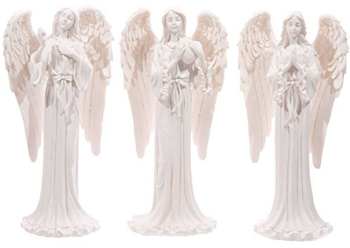 Weiß Standing Engel Figur 20cm