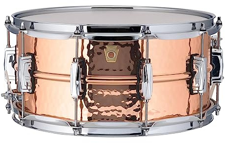 Ludwig Kupfer Phonic, Snare Drum 35,6 x 16,5 cm. Kupfer-Finish mit Imperial Böckchen
