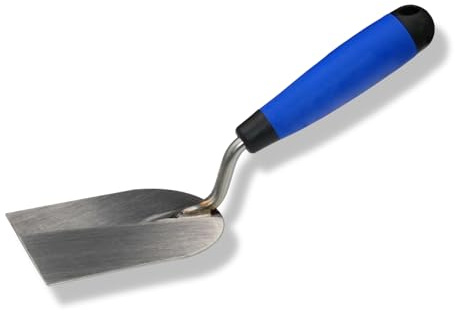 DEWEPRO - Espátula para yeso - Espátula de estuco - Espátula - Ancho: 80 mm - Paleta de estuco -Hoja de acero inoxidable con soporte completamente soldado y extra estable - Mango suave