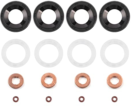 Kit de Arandela de Sellos de Inyector Diésel, Sello de Inyector de Combustible 1233683 198185, Apto para Focus, Kit de Reparación de Sello de Boquilla de Inyector de