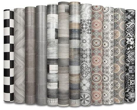 KARAT Revêtement de sol CV aspect carrelage - Sol en PVC - sol lino Antidérapant & Imperméable - Découpe au mètre (100 x 100 cm, CV Plaza | Lagos 761M)