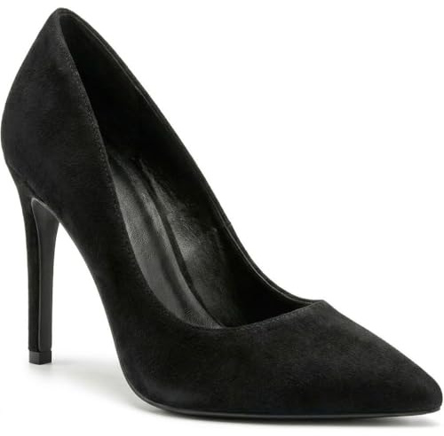 Women’s High Heel Pointed Toe Court Shoe Stiletto Heel Pumps Party Evening Prom Wedding Bridal Ladies Shoes (Black Suede, UK Footwear Size System, Adult, Women, Numeric, Medium, 11)