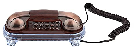haustelefon retro, teléfono de pared retro antiguo, teléfono con cable, teléfono fijo, teléfono moderno, cobre rojo, teléfonos y accesorios (bronce morado)