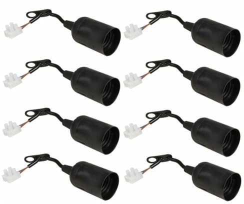 AWENLFG 8/10 Stück E27 Lampenfassung Baufassung Lampenfassung Baustellenfassung Sanierungsfassung Beleuchtungszubehör (Color : 8pcs)