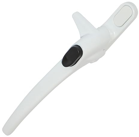 Ellbee Non Locking Cockspur Right Hand uPVC Window Handle Cockspur Window Handle White Double Glazed 21mm Backset Right Hand