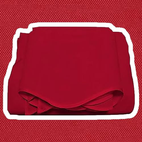 HAEKEBC 300x250cm Markisenstoff Gelenkarmmarkise Ersatzstoffe, Rotes Ersatz Markisentuch Für Terrassenmarkise, Sonnenmarkise Mit Volant(6.5x5ft/200x150cm)