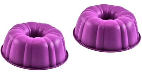 PRETYZOOM Set Di 2 Per Dolci in Silicone Da 10 Pollici Rotondi A Forma Di Zucca Antiaderenti Per Utensili Da Forno