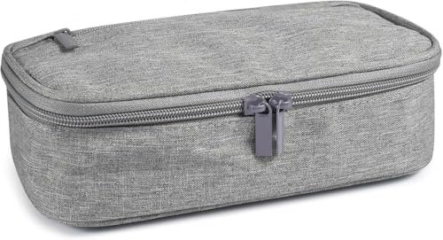 AsyinXson Federmäppchen Federtaschen Mäppchen Etui Stifte Grau Große Kapazität, Federmäppchen Mädchen Jungen Teenager Erwachsene Schlamppermäppchen für Schule & Büro