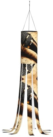 SABFWF Manica a vento stagionale con stampa di note musicali, per autunno inverno, Ringraziamento, all'aperto e fantasma manica a vento con palo