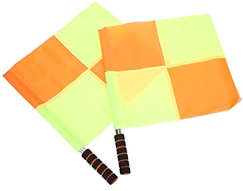 Fußball-Schiedsrichter-Flaggen, Fußball-Eckfahnen, Fußball-Flaggen mit Tasche, Rutschfester Schwammgriff, Fußball-Schiedsrichter-Flagge für Fußball-Schiedsrichter Beim Matchen