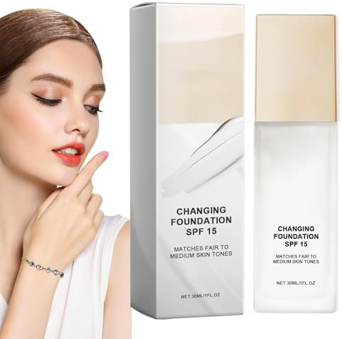 Farbwechselnde Make-up-Grundierung,Farbwechselnde flüssige Grundierung,30 ml flüssiges Foundation-Make-up für das Gesicht - Face Liquid Cover Concealer für Frauen und Mädchen, Gesichtsgrundierung