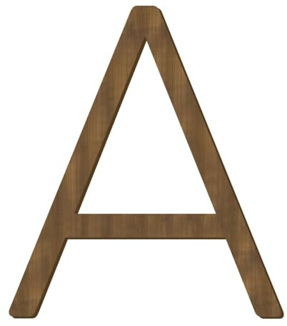 Ayuduots Simbolo Lettera numerale in Ottone Massiccio, Numero civico Galleggiante in Stile Moderno, Numero Decorativo Facile da installare