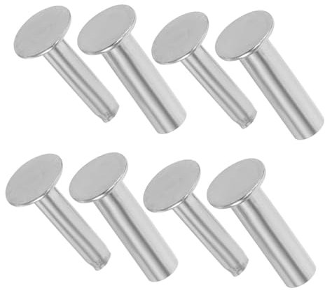 Garneck 4 Paare Nieten am Griff eines Küchenmessers Küchenmesser Nieten Messergriff Zubehör befestigungshaken Messergriff DIY Befestigungsniete Messergriff-Ersatzniete Rostfreier Stahl