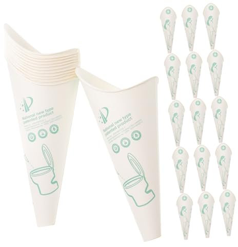 KOMBIUDA 30piezas Urinario Femenino Embudo Portátil Unidades Accesorio para Camping Senderismo Biodegradable