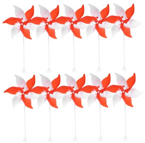 Vaguelly Moulinets Décoratifs Résistants en Plastique Colorés 10 Pièces Faciles à Installer Décoration Jardin Extérieur pour Jardin et Pots de Fleurs