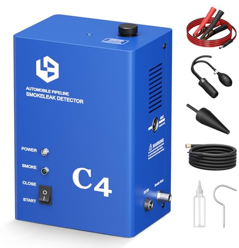 Yapasopu Detector de Fuga de máquina de Humo de Auto Tester de Fuga de Alta precisión para vacío,Combustible y Sistemas de Escape en automóviles,Camiones,Motocicletas Detector de Fuga de Humo de 12V