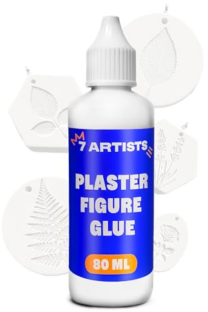 7 Artists Colla Gesso 80 ml – Colla Forte per Statue in Gesso, Terracotta e Argilla Autoindurente | Colle Potenti Trasparente Liquida per Decorazioni, Vasi e Bricolage