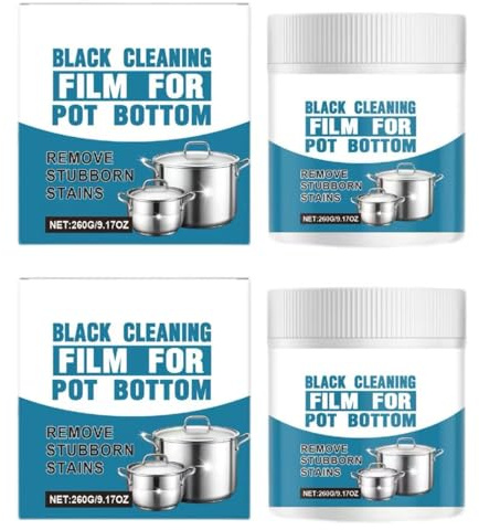 Pasta detergente per pentole: rimuove efficacemente le incrostazioni nere e scioglie il grasso ostinato. Adatta a diversi materiali, lascia pentole e padelle lucide e a lunga durata. (260 g)