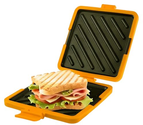 Sandwichera para microondas Prensa para sándwiches antiadherente de grado alimenticio Conexión integrada Apto para lavavajillas y horno Tostadora para microondas para comedor