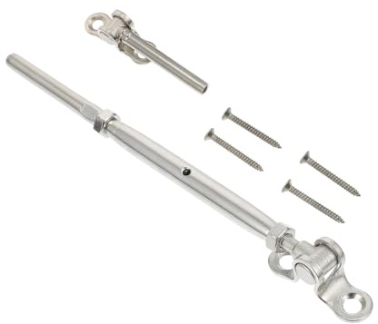 HEALEEP Kit de Quincaillerie en Acier Inoxydable pour Garde-Corps à Câbles 1/8 Tendeur à Bascule Réglable Accessoire pour Poteau en Bois Résistant aux Intempéries Adapté Terrasse et