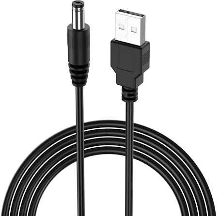 Yisica 5V USB to DC Cable,1M USB Power Cable for 5.5x2.1mm Devices, Perfect for Charging Tablets, Routers,Bluetooth Speakers, IP Cameras & More