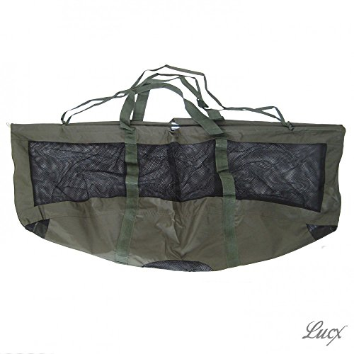 Lucx Karpfen-Wiegeschlinge - Faltbarer Carp Weigh Sling mit Transporttasche (75 x 17 cm) - Soft-Mesh Wiegesack zum Wiegen & Releasen von Karpfen, Hecht & Co.