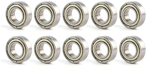 10 Stück Kugellager, Rillenkugellager doppelt abgedichtet 688ZZ Miniatur Rillenkugellager, Doppelt Geschirmtes Metalllager, 8x16x5mm