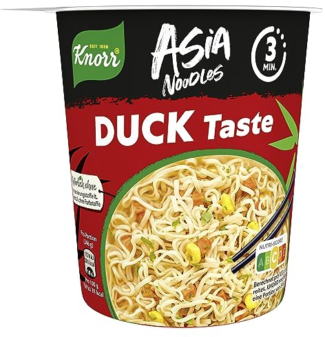 Knorr Asia Noodles Instant Nudeln Duck Taste leckere Asia Nudeln fertig in nur 3 Minuten 61 g
