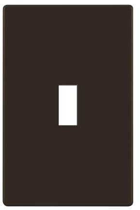 ENERLITES Placa de pared para interruptor de palanca sin tornillos, cubierta de interruptor de luz, tamaño estándar de 1 banda, 4.7 x 2.9 pulgadas, policarbonato termoplástico irrompible, SI8811-BR,