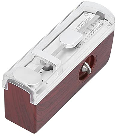 Mini Mechanisches Metronom Universal Tragbares Metronom Be-at und Tempo für Piano Ukeulele Gitarre Violine Drum((Burgund))