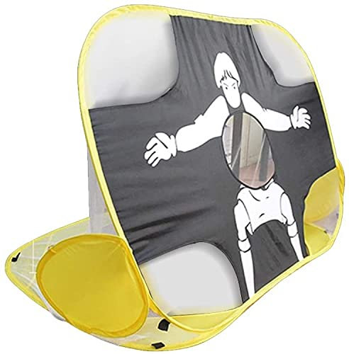 ZHEYANG Fußball Tor Fussball Tor Torwand Tragbares Klappziel Trainingstor Einfach zusammenklappbar Schnell aufgebaut Tragbares Fußballtor Kinderfußballtor Model:G01108(Color:Yellow;Size:One Size)