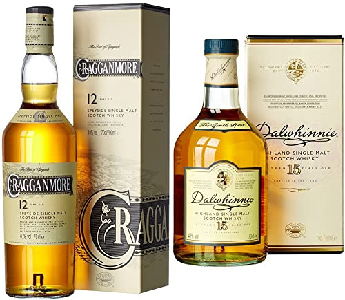 Cragganmore 12 Years Old Single Malt Scotch Whisky 70 cl & Dalwhinnie 15 Years Old Highland Single Malt Scotch Whisky 70 cl