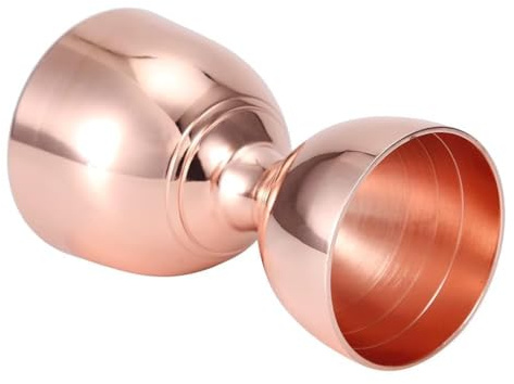 Bell Jigger, Edelstahl Doppel Jiggers Bell Style Cocktail Messen Jigger Cocktail Messen Liquor Jiggers Bar Jiggers Alkohol Messen Tasse Cocktail Mischen Glas 30/60m für Pub(Roségold)