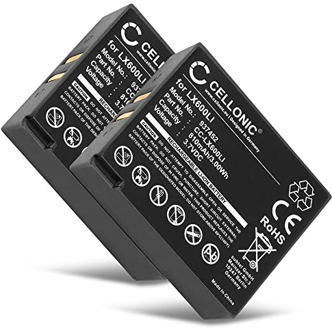 CELLONIC 2X Batería para Headset/Auricular Compatible con Eartec Hub Systems, Ultralite, HUB, LX600LI - (810mAh, 3.7V)