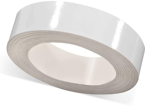 ben+camilla.com Selbstklebender Kantenumleimer | Weiß Hochglanz 19 mm x 5 m Rolle | Kantenschutz zum Überkleben - wie Klebeband OHNE Bügeln | Premium Qualität für professionelle Ergebnisse