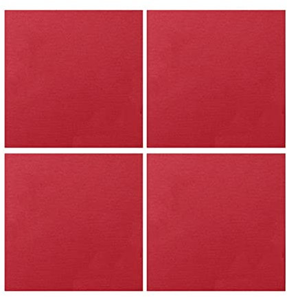 FORVOLWCO 4 Stück Korkplatten Selbstklebende, Wandkorkplatten mit Starker Klebstoff, Hitzebeständig Korkmatte for DIY Modellbau Basteln Pinnwand Korkfliese, 30x30cm (Color : Rose red)