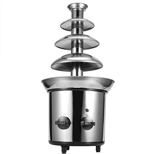 Fuente De Chocolate Eléctrica De Acero Inoxidable De 4 Capas De Primera Calidad, Perfecta Para Bodas, Cumpleaños Y Decoración De Fiestas, Delicia De Chocolate Derretido(EU standard 220V)