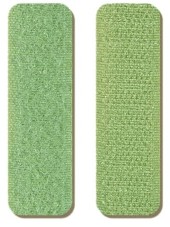 Wambere 20 Stück 2cm × 7cm Klettband Extra Stark,Klettband zum Nähen,Doppelseitiges Klettverschluss Stoff Klettstreifen,für DIY Kunsthandwerk Basteln Schuhe Kleidung Dekorieren,Grün