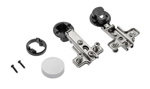 BRESKO 2-10 Stk Topfband Scharnier Glastürscharnier 26 mm Glas Glastür MöbelscharnierTopfscharnier Scharniere Möbelband Topfbänder Schrankscharnier Möbel Schrank Klappenband (Eckanschlag, 4 Stück)