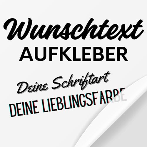 Klebekönig Wunschtext Aufkleber selbst gestalten mit Vorschau - Schriftzug Sticker Aufkleber Auto Motorrad Fahrrad Boot Name personalisiert