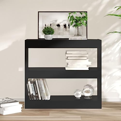 CKioict Eckvitrine Modernes Standregal Wohnzimmermöbel Bücherregal/Raumteiler Schwarz 80x30x72 cmfür Wohnzimmer, Schlafzimmer, Büro