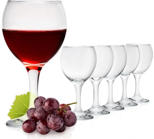 KOTARBAU® 6er Set Rotweingläser 210 ml Glas Weingläser Weißweingläser Set Wine Glass Modern Wein Gläser Set Moderne Trinkgläser Rotwein Cocktailgläser